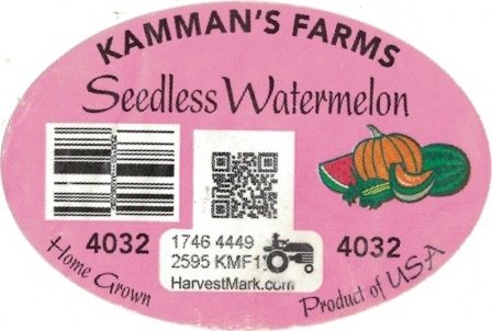 Kamman s Farms seedless watermelon 4032 home grown product of usa
