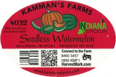 Kamman s Farms 4032 indiana grown seedless watermelon vallonia, in 47281 product of usa
