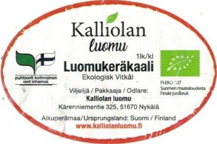 Kalliolan luomu luomukerakaali ekologisk vitkal finskt jordbruk