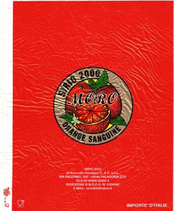 Moro sirio 2000 orange sanguine importe d italie