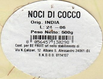 be fruit noci di cocco orig. india 8056457130298