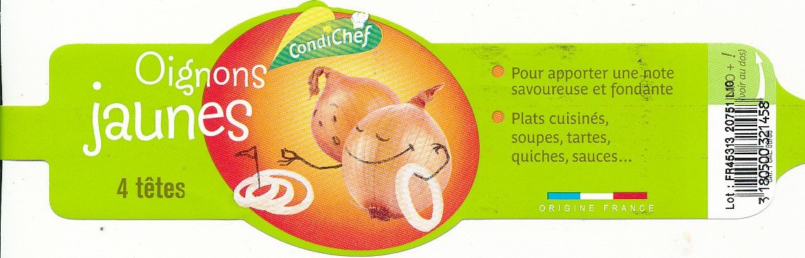condi chef oignons jaunes 4 tetes