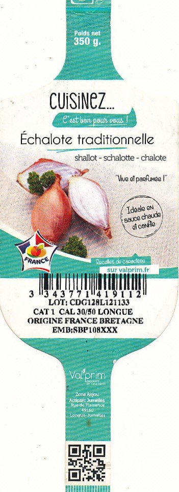 Cuisinez c est bon pour vous echalote traditionnelle  val prim 3343771419112 origine france bretagne