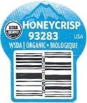 USDA honeycrisp 93283 usa wsda/organic biologique