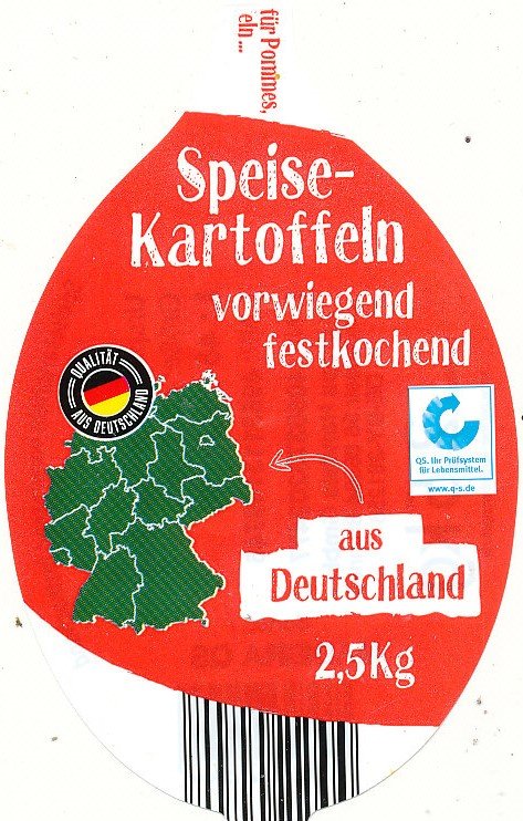 aus deutschland speisekartoffeln vorwiegend festkochend 2.5 kg