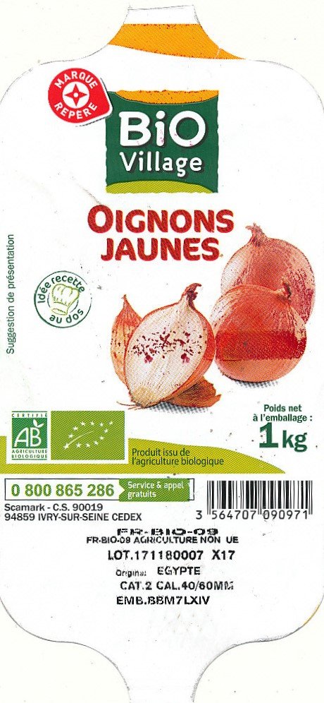 bio village oignons jaunes 3564707090971