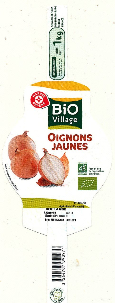 bio village oignons jaunes 3564707090971