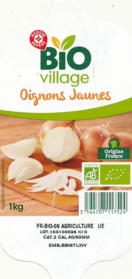 bio village oignons jaunes 3564707090971