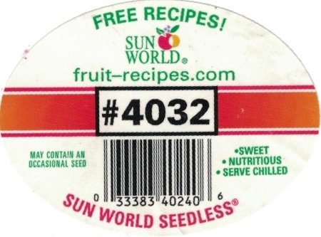 Sun World free recipes fruit-recipes.com #4032 sweet nutricious serve chilled 033383402406 sun world seedless