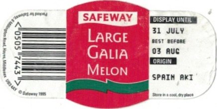 Safeway large galia melon 0507443 origen spain