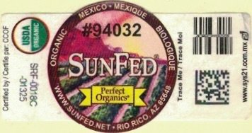 sun fed perfect produce mexico mexique #94032 trace me trace moi srf-0018c001325 harvestmark.com www.sunfed.net rio rico az 85648