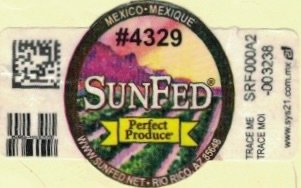 sun fed perfect produce mexico mexique #4329 trace me trace moi srf000a2-003238 harvestmark.com www.sunfed.net rio rico az 85648