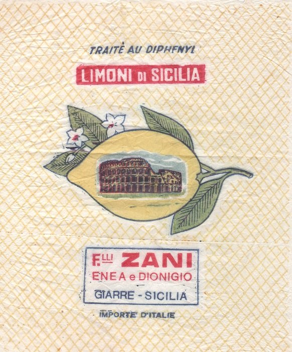 Limoni di sicilia f.lli zani enea e dionigio giarre sicilia importe d italie traite au diphenyl