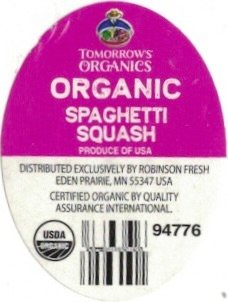 Tomorrow s organic spaghetti squash produce of usa 94776 usda organic