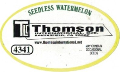 Thomson international inc. seedeless watermelon bakersfield ca 93307 4341