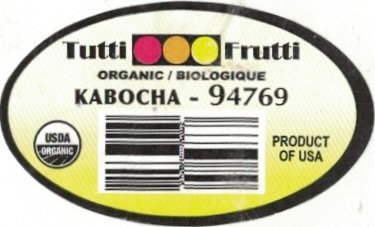 Tutti Frutti organic biologique kabocha 94769 usda organic product of usa