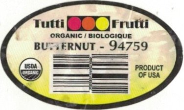 Tutti Frutti organic biologique butternut 94759 usda organic product of usa