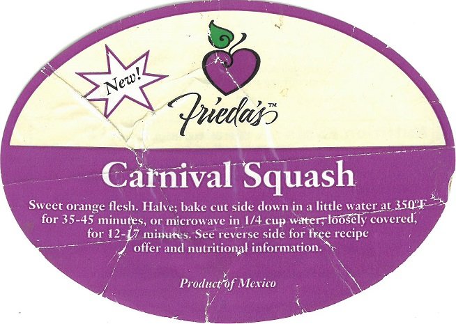 frieda s new carnival squash product of mexico