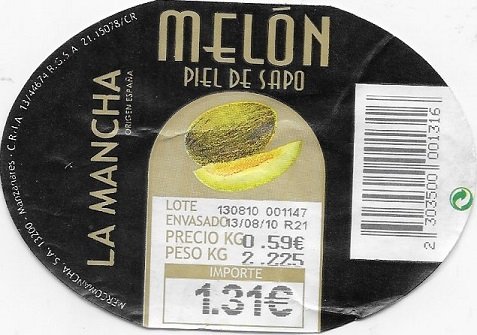 la mancha origen espana melon piel de sapo mercomancha 2303500001316