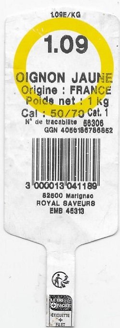 Royal saveur oignon jaune1.09 kg origine france 30000013041189