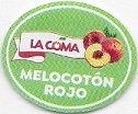 La coma melocoton rojo