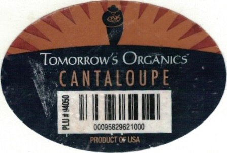 Tomorrow s organics cantaloupe plu #94050 0095829621000 product of usa
