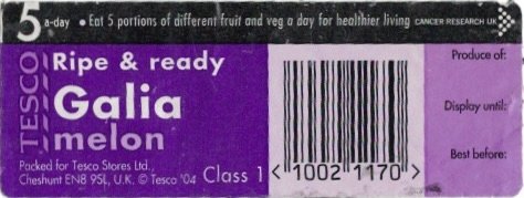 Tesco ripe & ready galia melon 10021170