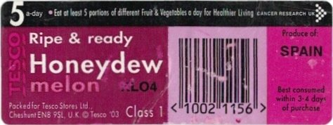 Tesco ripe & ready honeydew melon spain 10021156