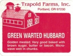 Trapold Farms inc. portland or 97230 green warted hubbard golden meated ...