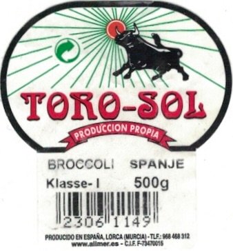 Toro-sol produccion propia broccoli spanje klasse-1 500g 23061149 produccido en espana