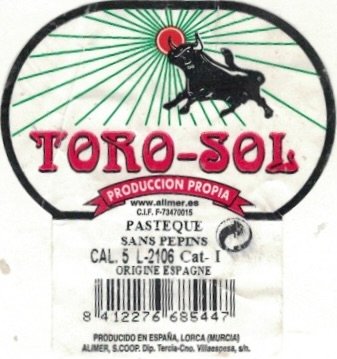 Toro-sol produccion propia pasteque sans pepins cal 5 origine espagne 8412276685447 producido en espana lorca (murcia)