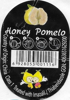 Honey pomelo country of orign china 6928053001116