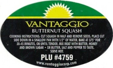 Vantaggio butternut squash plu #4759 www.vantaggiocorp.com product of mexico