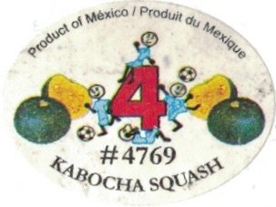 4 product of mexico produit du mexique #4769 kabocha squash