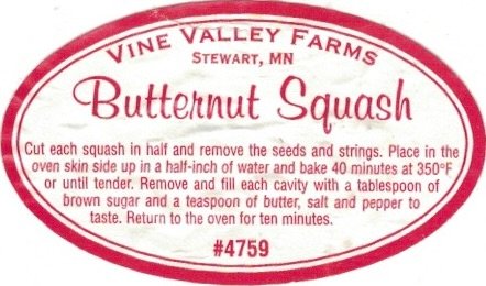 Vine Valley Farms stewart mn butternut squash cut squash ...#4759