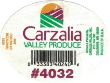 Carzalia Valley Produce produce of u.s.a. 033383402406 #4032