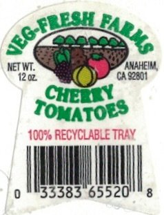 Veg-fresh Farms anaheim ca 92801 cherry tomatoes 033383655208