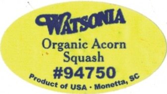 Watsonia organic acorn squash #94750 product of usa monetta cs