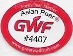 Gwf fresh pear master asian pear #4407 www.greatwallfruit.com