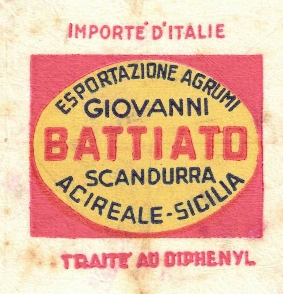battiato esportazione agrumi giovanni scandurra acireale sicilia importe d italie traite au diphenyl