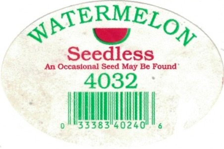 watermelon seedless an occasional seed may be found 4032 033383402406