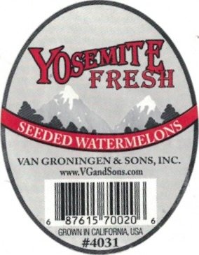 Van Groningen & Sons inc. yosemite seeded watermelons watermelons 687615700206 grown in california usa #4031