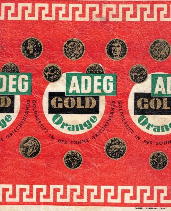 Adeg gold orange goldgereift in der sonne griechenlands