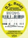 D.E. Boldt organic biologique 94038 certified by certifie par ccof usa
