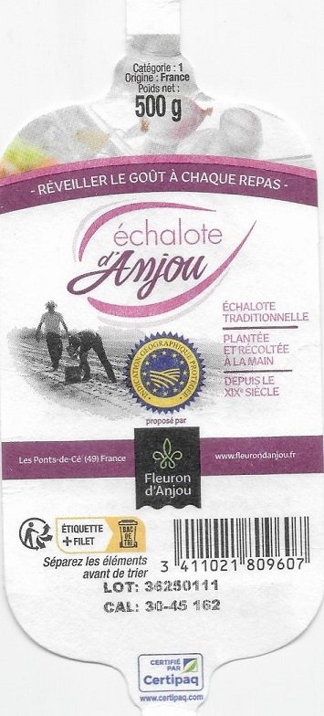 Echalote d anjou origine france poids 500g 3411021809607