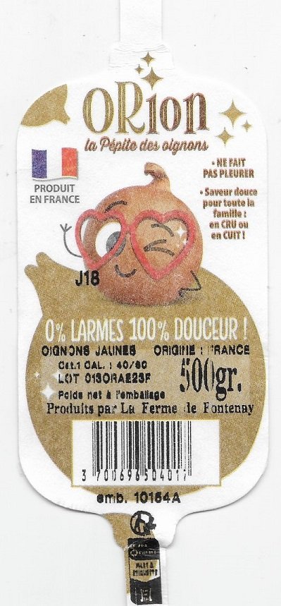 Orion la pepite des oignons jaunes origine france poids 500gr 3700696504017