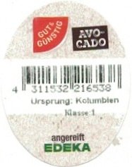 Edeka gut & gunstig avocado 4311532216538 ursprung: kolombien klasse: 1 angereift