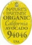 Nature s Partner organic california avocado 94046 usa