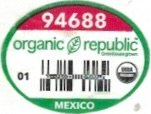 Organic republic greenhouse grown 01 usda organic mexico 94688