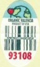 organic valencia product of usa 93108